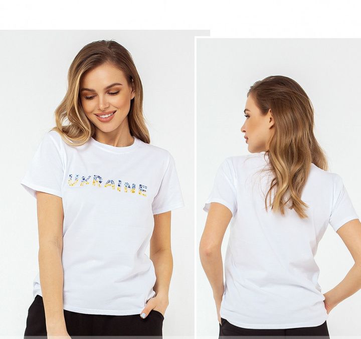 Buy T-shirt Ukraine №2012-white, 48-50, Minova