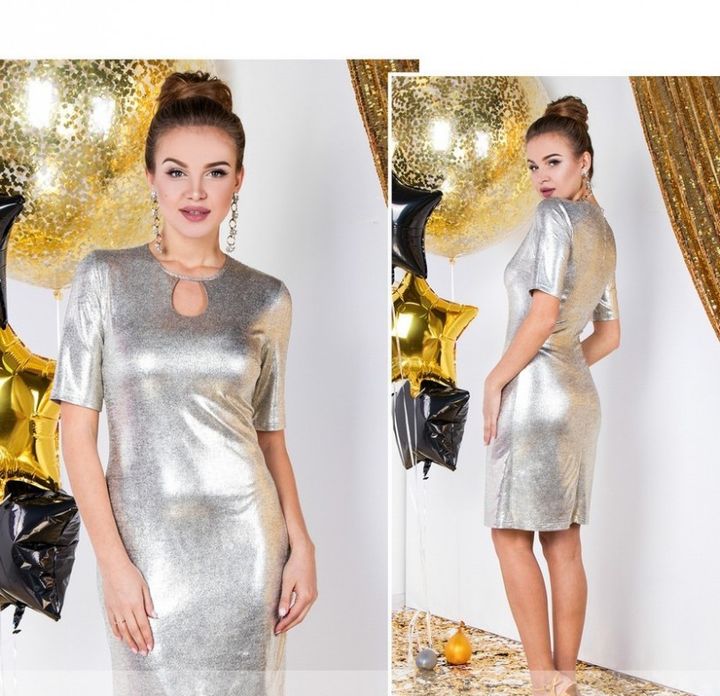 Buy Women's dress No. 240-metallic,48, Minova