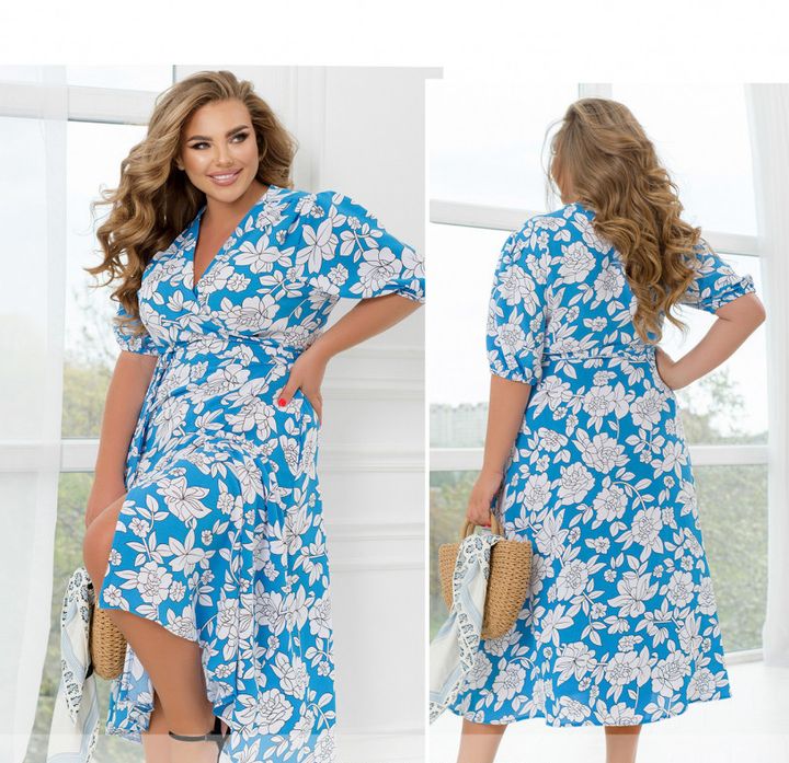 Buy Dress №2453-Blue, 66-68, Minova