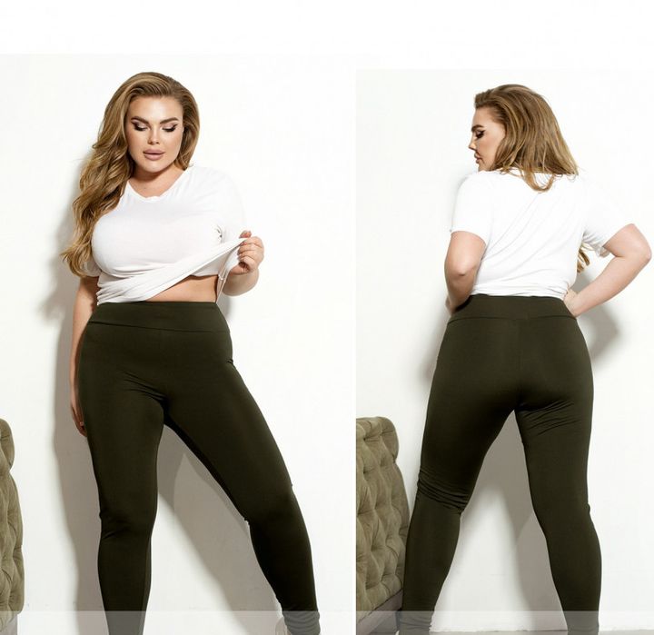 Buy Warmed leggings №2419-Khaki, 9XL-10XL, Minova