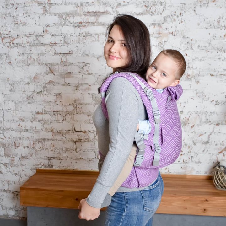 Buy Ergo Backpack from Birth Adapt Purple Geometry (0-48 months)