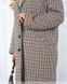 Пальто женское демисезонное №2321-коричневый-черный, 50-52, Minova