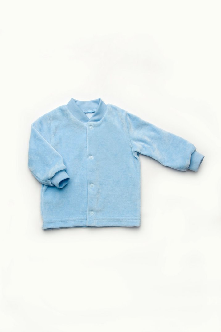 Купить Кофта велюровая для малышей, Голубой, 304-00013-3, р. 80, Модный карапуз