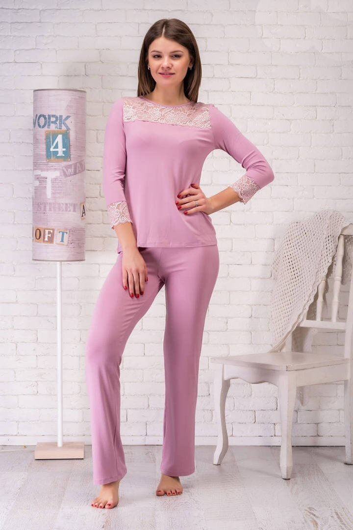Buy Women's pajama set, Powder, XXL, 040-7, Lanett