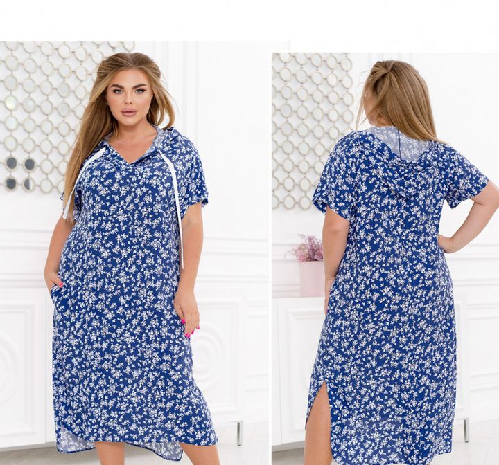 Buy Dress №2462-Blue, 66-68, Minova