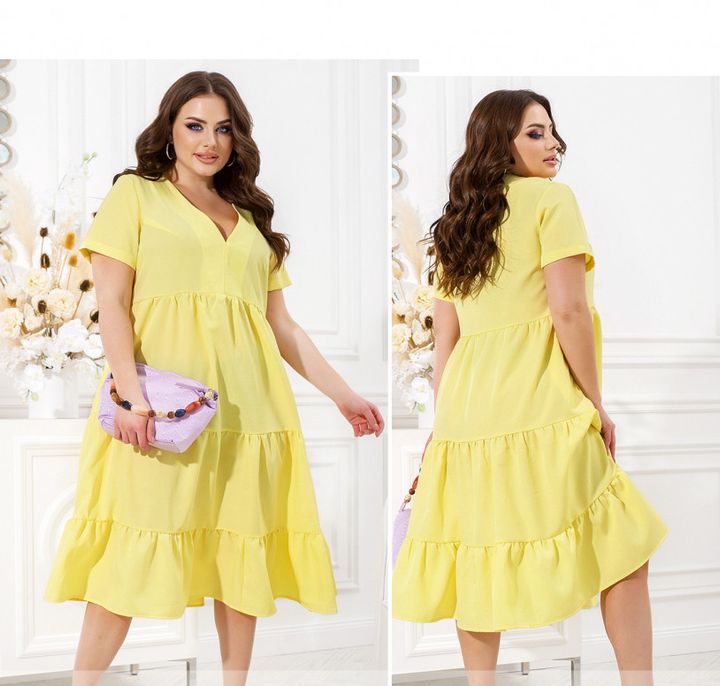 Купить Платье №1155-желтый, 66-68, Minova