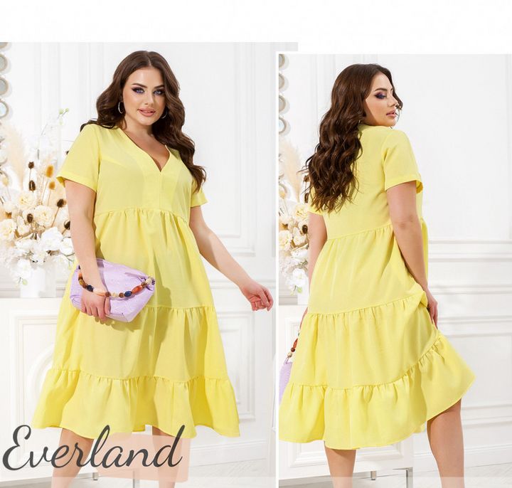 Купить Платье №1155-желтый, 66-68, Minova
