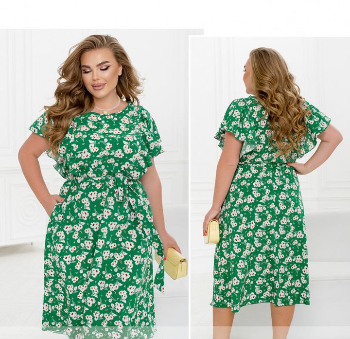 Купить Платье №2457-Зеленый, 66-68, Minova