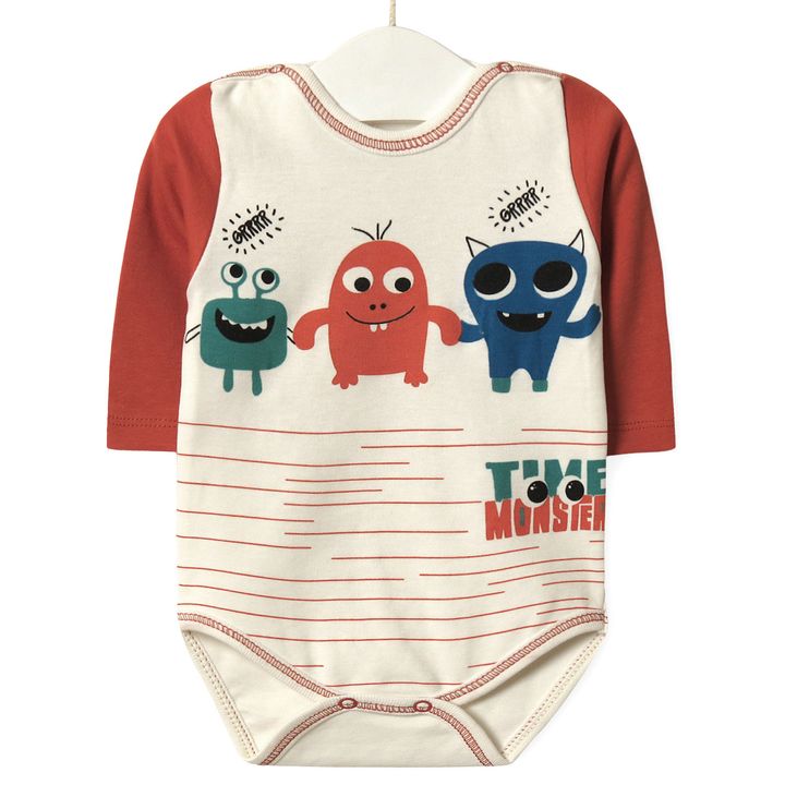 Buy Baby bodysuit Funny monsters, 9 months, Brown, 53694, Twetoon