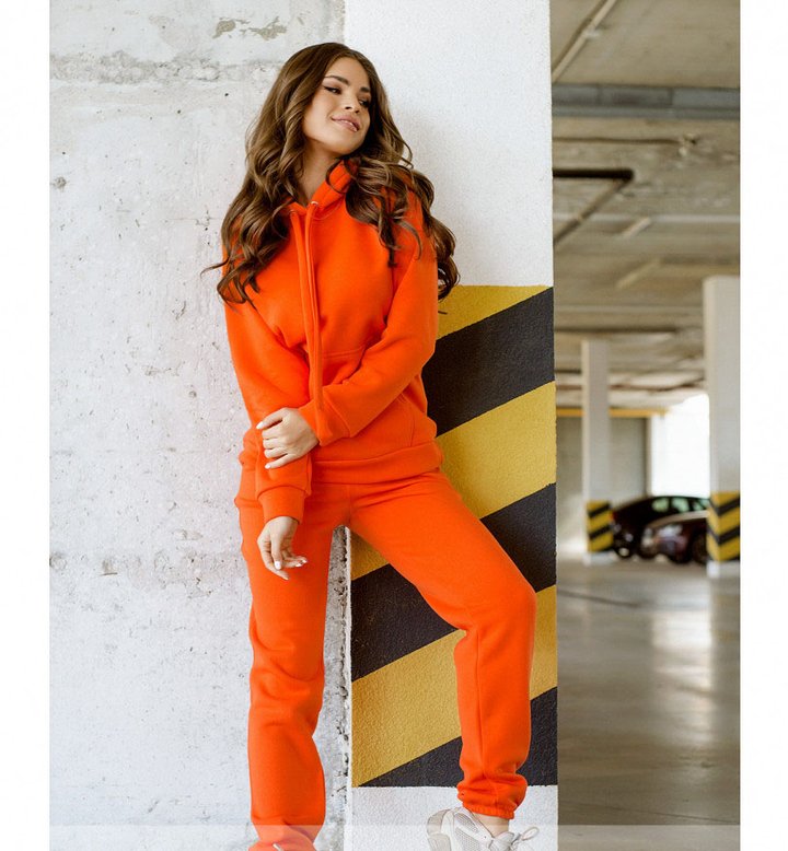 Купити Жіночий спортивний костюм №8639-помаранчевий, 46-48, Minova
