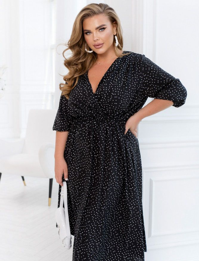 Buy Dress №8616-Black Peas, 58, Minova