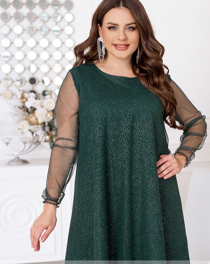 Buy Dress №8644-Dark green, 58-60, Minova