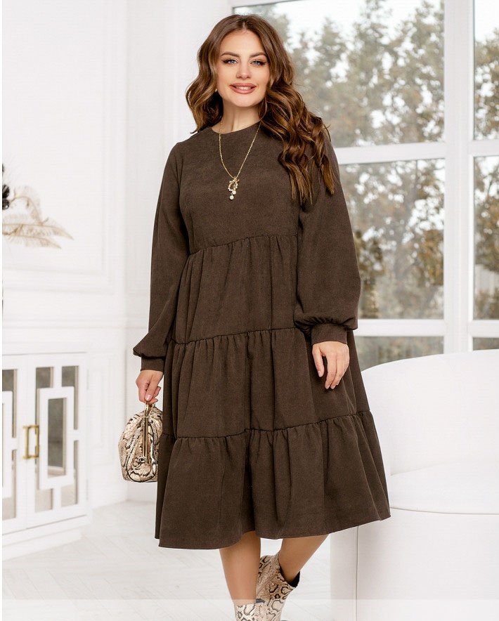 Buy Dress №2326-brown, 66-68, Minova