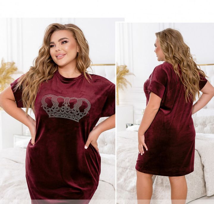 Buy Home Dress №2202-Bordeaux, 66-68-70, Minova