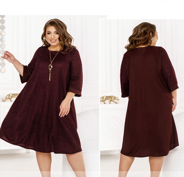 Buy Dress No. 1107B-burgundy, 62-64, Minova