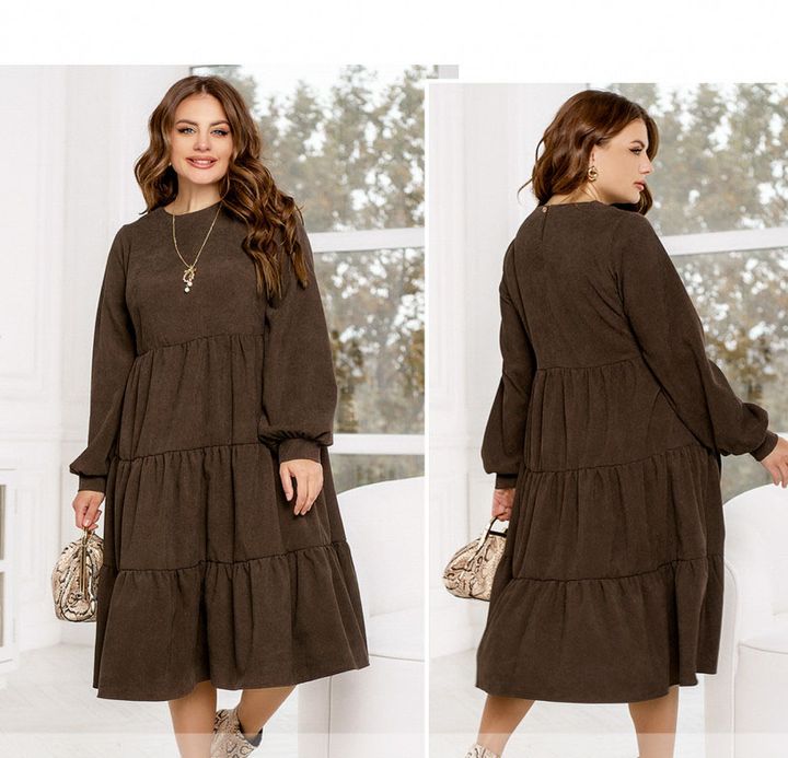 Buy Dress №2326-brown, 66-68, Minova