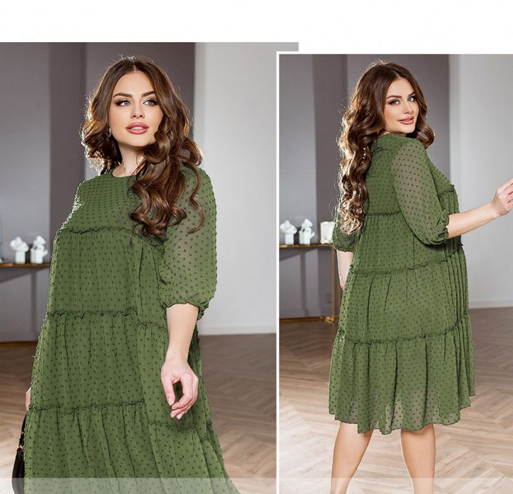 Buy Dress №8620-2-Khaki, 60, Minova