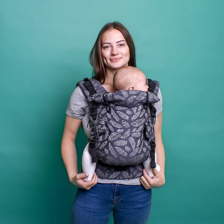 Buy Ergo Backpack from Birth Adapt Gray Feathers (0-48 months)