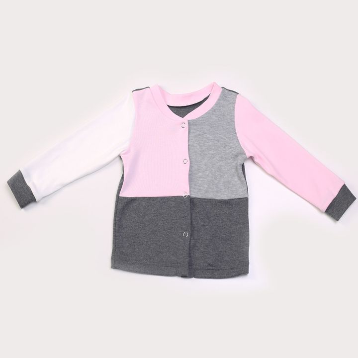 Buy Blouse with long sleeves, Grey-pink-milk, 1038, 86, Kinderly