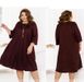 Dress No. 1107B-burgundy, 50-52, Minova