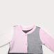 Blouse with long sleeves, Grey-pink-milk, 1038, 68 Kinderly