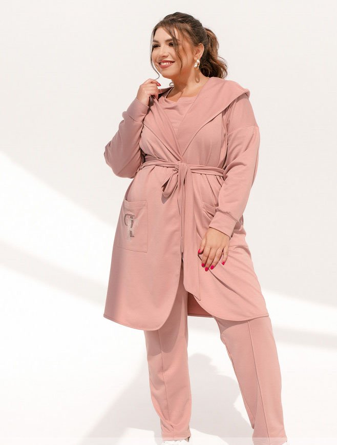 Buy Suit 3-ka №2308-pink, 62-64, Minova