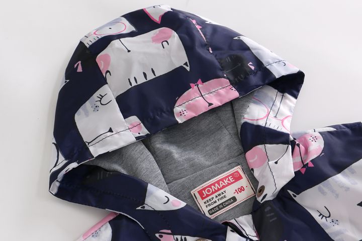 Buy Windbreaker jacket for girls Meow, 140, blue, 51117, Jomake