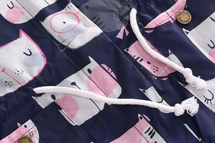 Купити Куртка-вітровка для дівчинки Мяу, p.140, Синій, 51117, Jomake