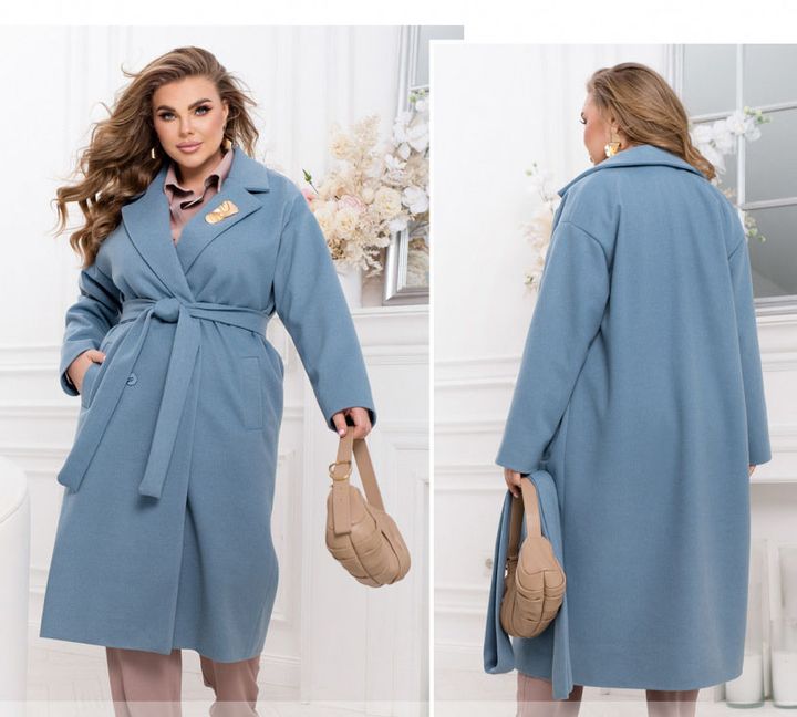 Buy Coat №2490-blue, 66-68, Minova