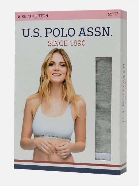 Купить Женский топ, серый меланж, 66117, 42/XL, U.S. Polo ASSN