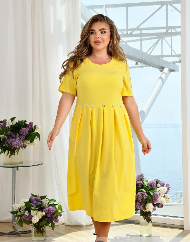 Купить Платье №8-310-Желтый, 64-66, Minova