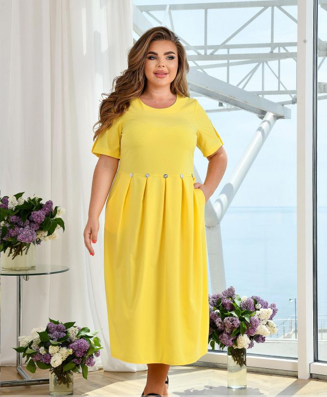 Buy Dress №8-310-Yellow, 64-66, Minova