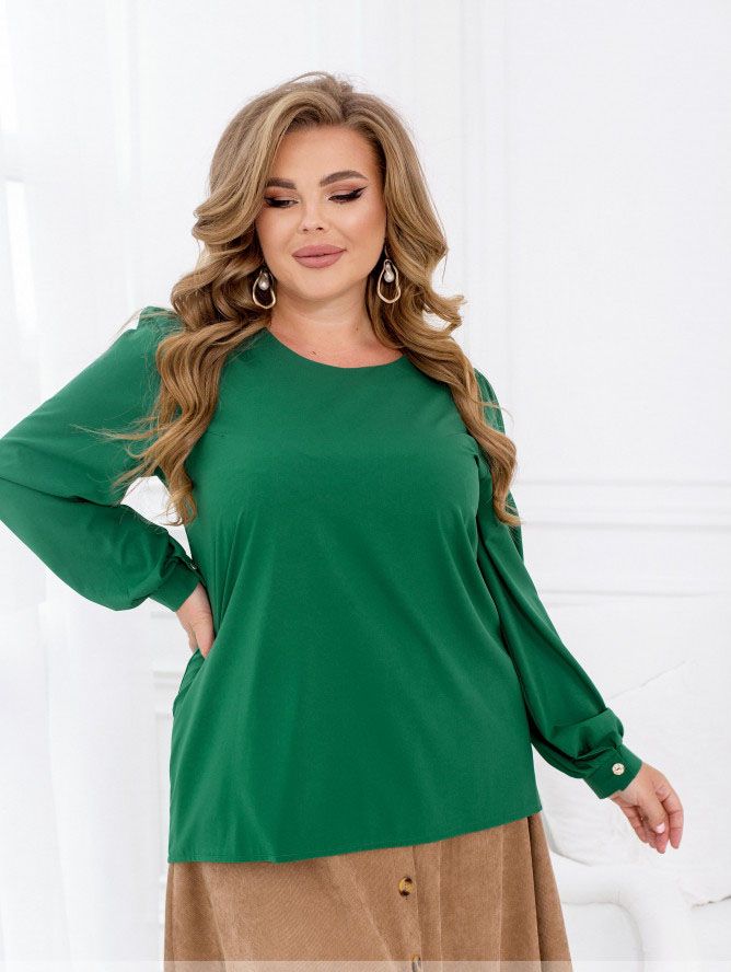 Купить Блуза №2393-Зеленый, 66-68, Minova