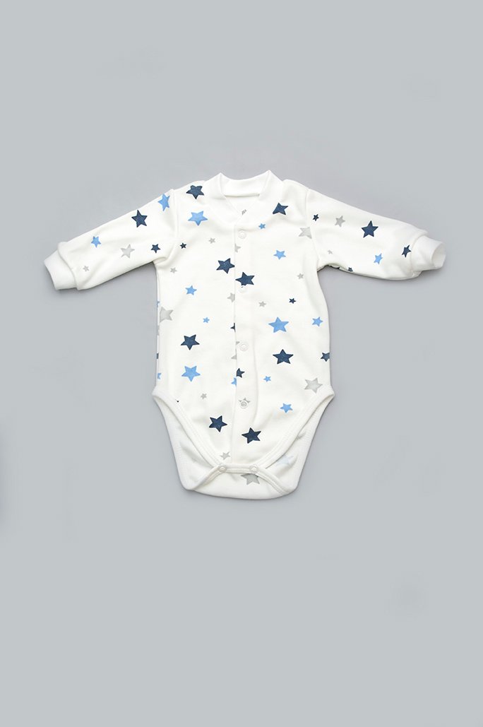 Купити Комбінезон-боді для малюків, 301-00056-1, р. 80, Біло-молочний, Модний карапуз