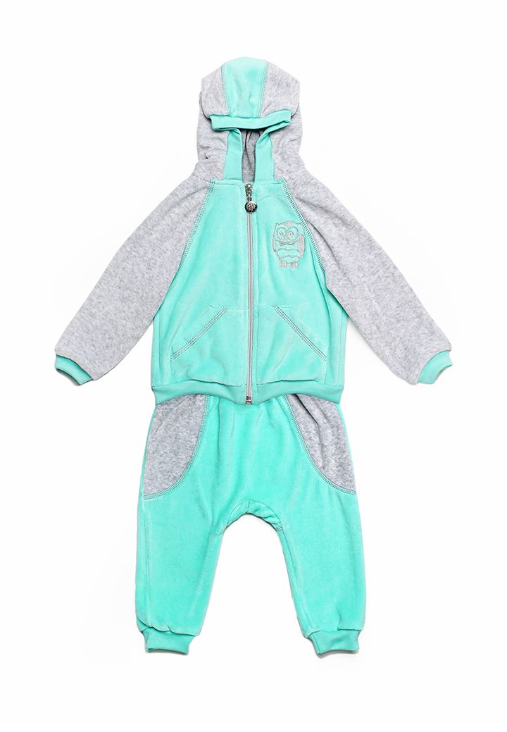 Купить Велюровый костюм для малышей, 03-00447_0-0, 86, Голубой, Модный карапуз