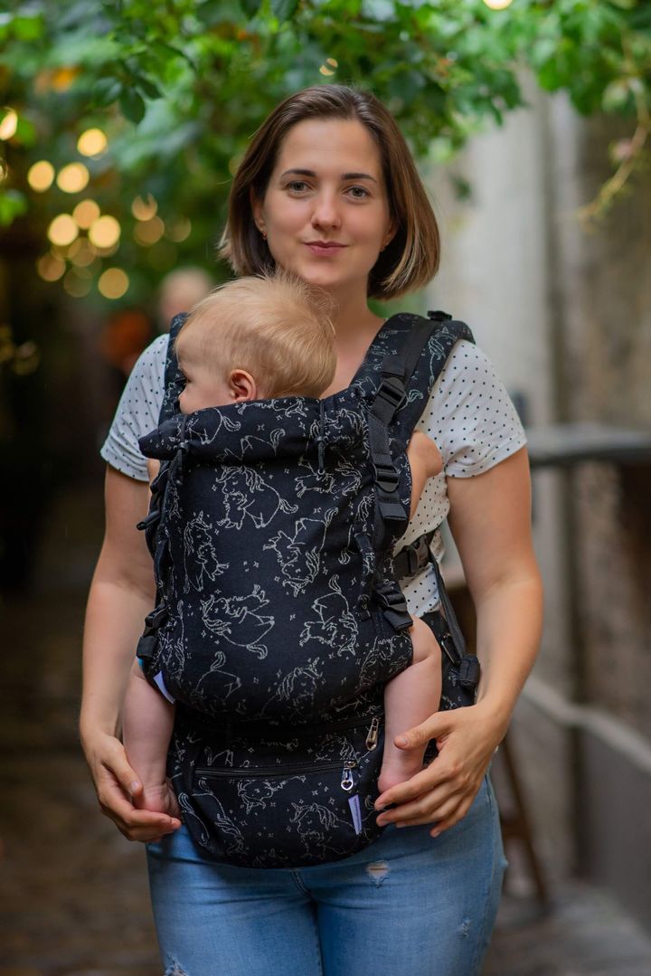 Buy Sling backpack for newborns Adapt black Unicorns (0-48 months)