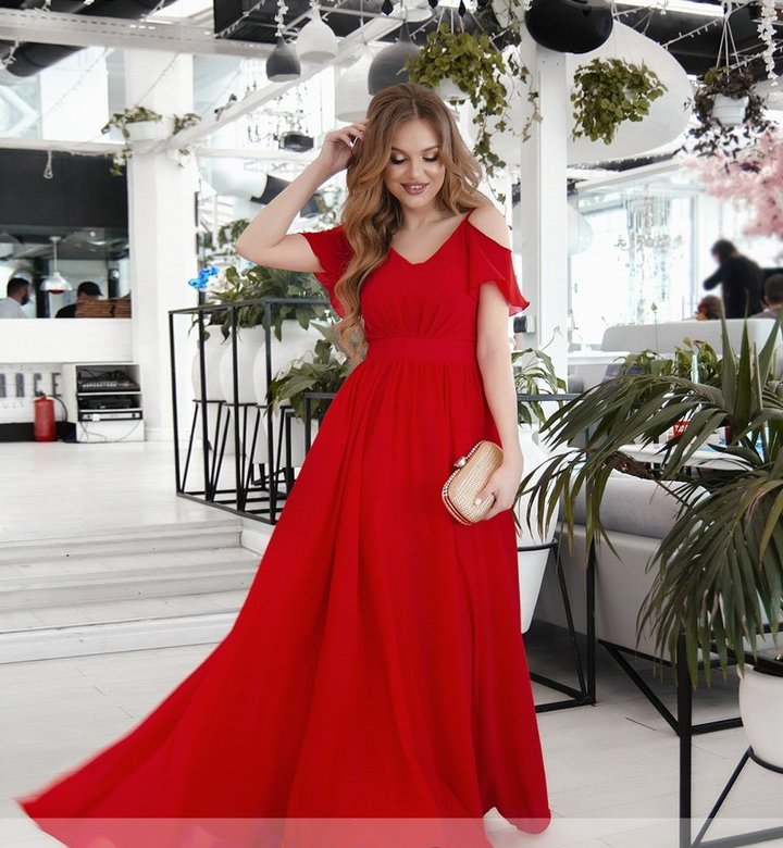 Buy Women's dress No. 3118-red, 46, Minova