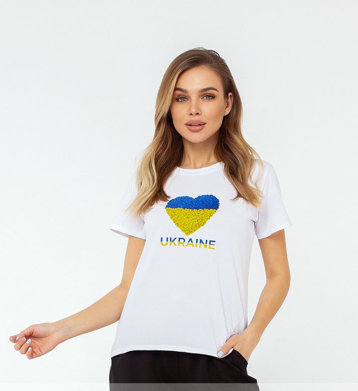Buy T-shirt Heart №2012-white, 48-50, Minova
