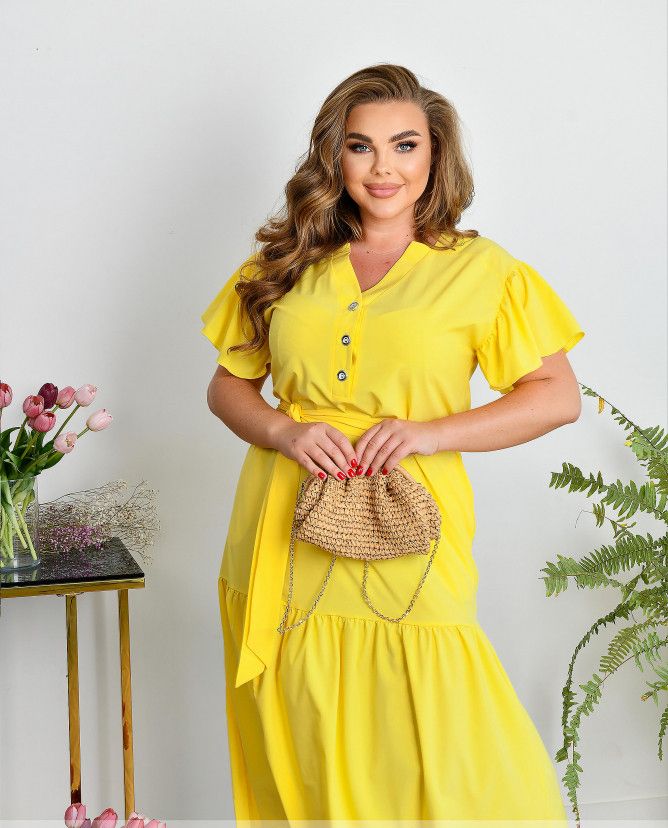 Buy Dress №8-357-Yellow, 62-64, Minova