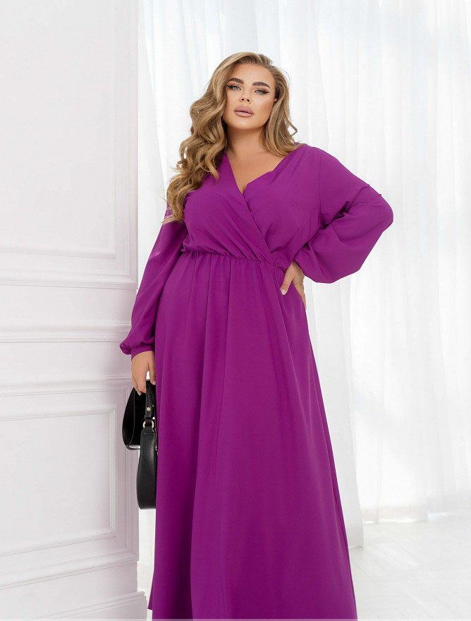 Buy Dress №2466-Fuchsia, 66-68, Minova