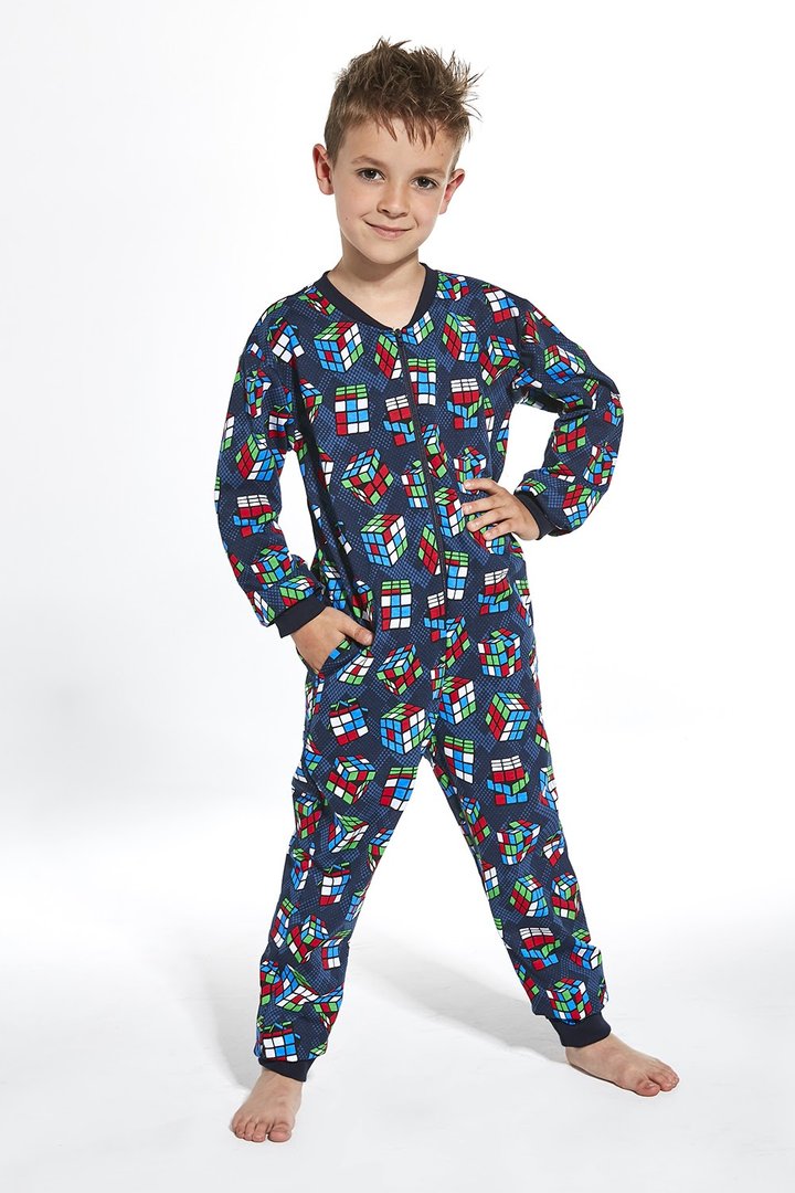 Buy Boys' Pajama Overalls, Blue-red, 186-20 108 Cubes, 146-152, Cornette