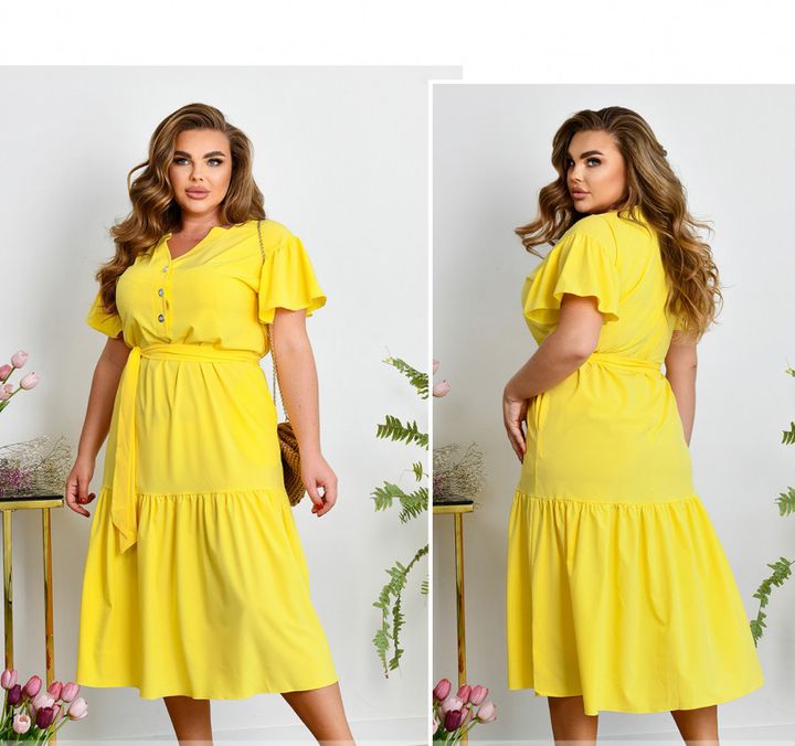 Купить Платье №8-357-Желтый, 62-64, Minova
