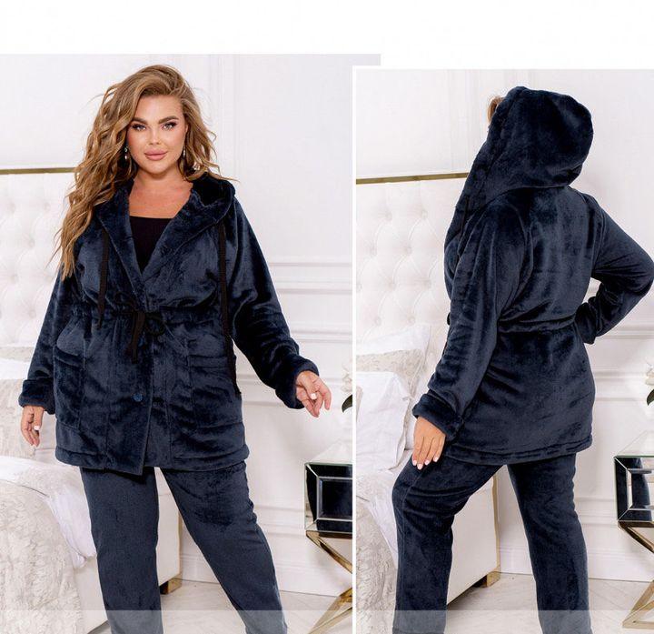 Buy Home warm suit №2404-Dark blue, 66-68, Minova