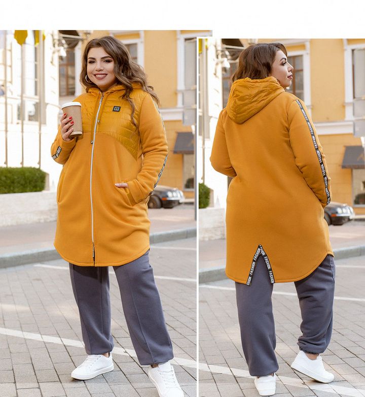 Купить Куртка женская №8-185А-горчица, 62-64, Minova