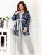 Women's home suit, 3 pcs, Women's pajamas №2237, blue, grey, 50-52, Minova