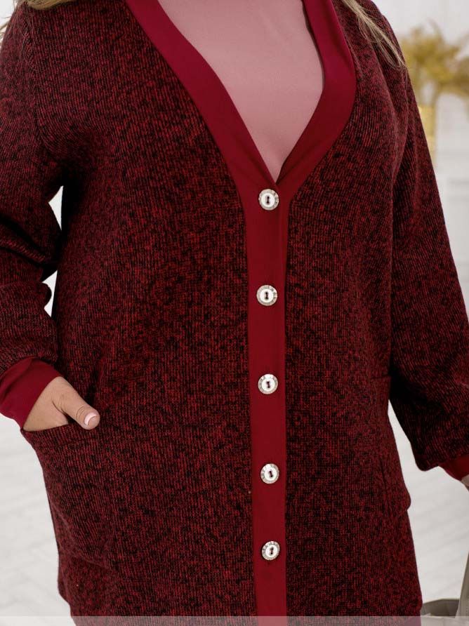 Buy Women's cardigan №2398-red, 66-68, Minova