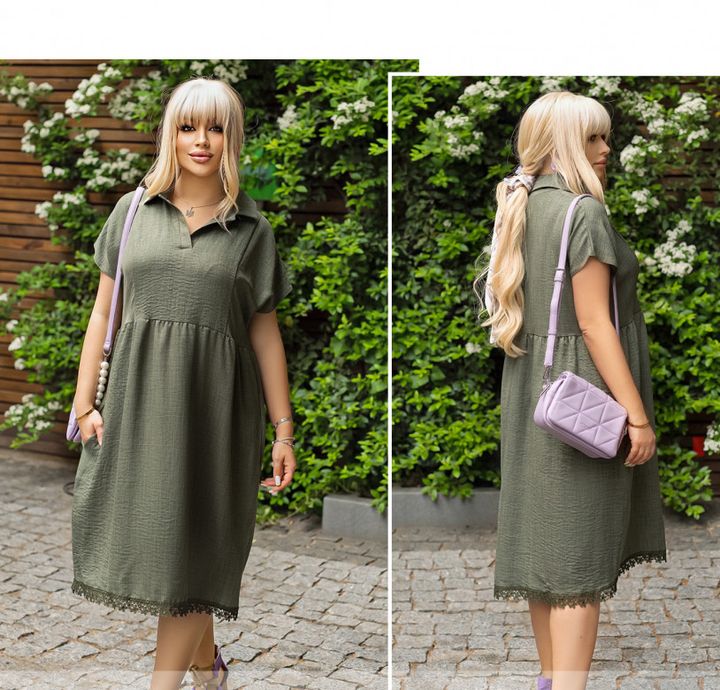 Buy Dress №348-Khaki, 58-60, Minova