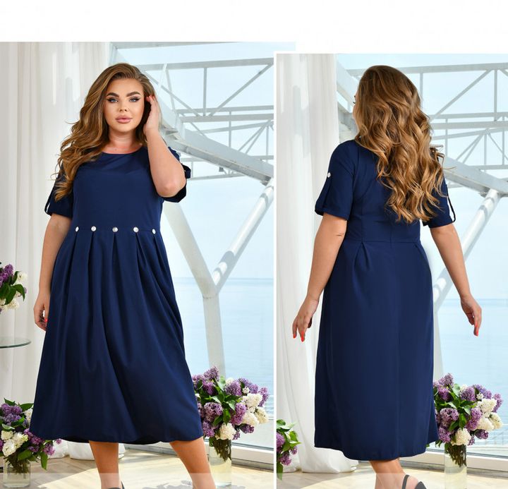 Buy Dress №8-310-Blue, 64-66, Minova
