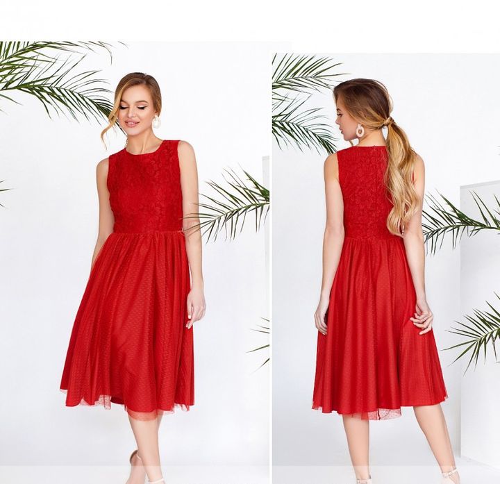 Buy Women's dress No. 3143-red, 48, Minova