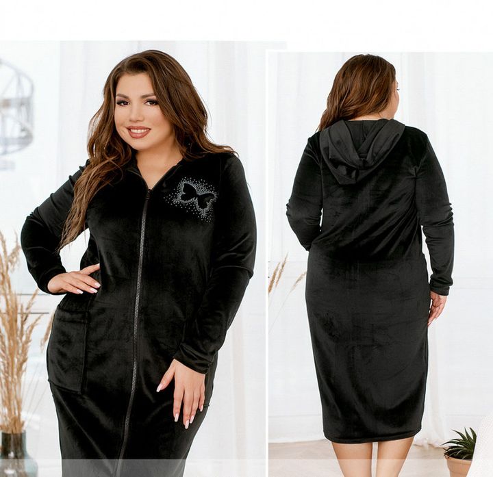 Buy Robe №1103-black, 54-56-58, Minova